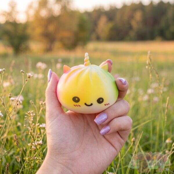 squishy dumpling licorne rainbow steamer