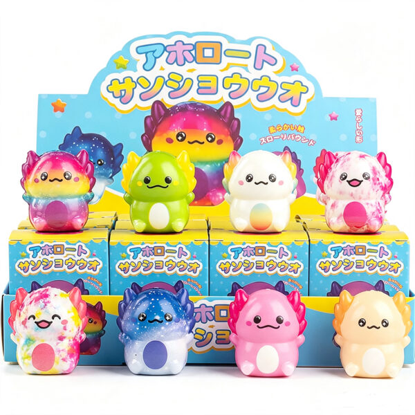 Squishy Axolotl Kawaii Slow Rising (5-6 cm) – Mini Créature Mystère