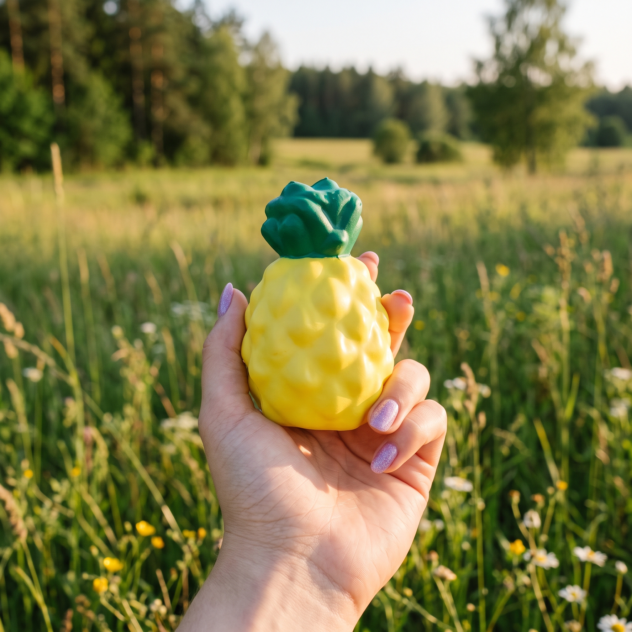 Squishy Fruits Vitaminés Kawaii (7-8 cm) – Fraise, Ananas & Raisin Squishy Fruit Vitaminé Ananas Kawaii 7-8 cm
