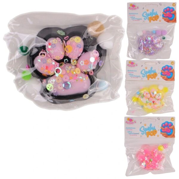 Squishy Patte de Chat Squishy Pop Décorée 7 cm – 4 Modèles Assortis