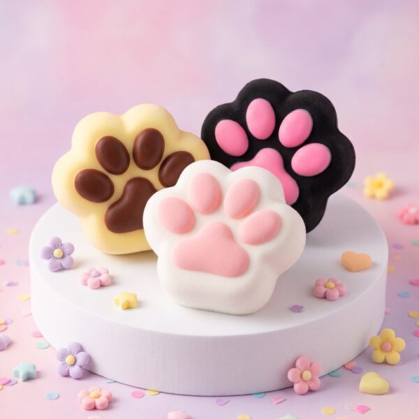Squishy Patte de Chien Kawaii 7,5 cm – Coussinet Bicolore Doux – Tous les modèles